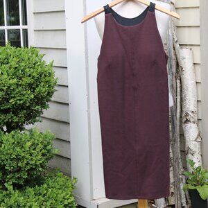 NEW Athleta Whirlwind Tank Burgundy Black Racer Back w Bra Cotton Modal Dress